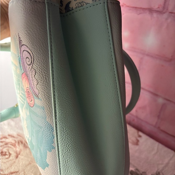 Loungefly Mint & White Ariel Illustration Satchel - Picture 3 of 4